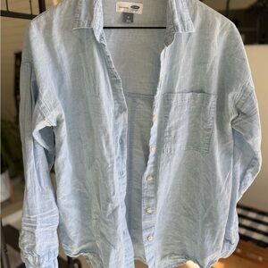 Old Navy Light Blue Boyfriend Shirt